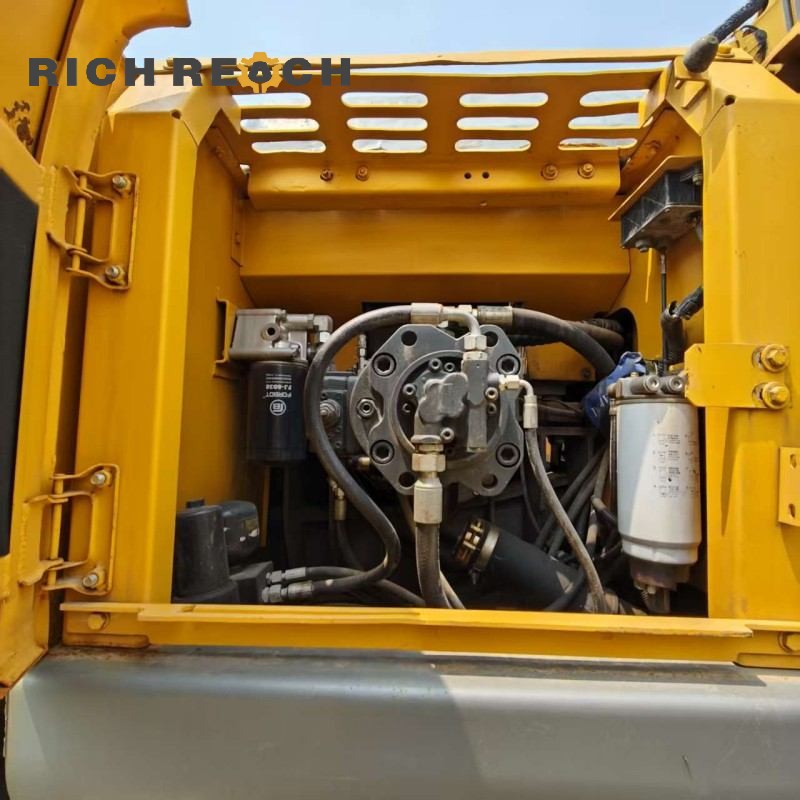 Equipment nameplate and hour meter of a 2020 XCMG XE215 excavator, 2,300 hours, $31,944
